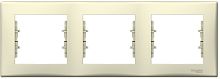 Рамка горизонтальная Schneider Electric Sedna 3-м. бежевый картинка